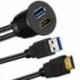 Kábel hossza: 1M - USB 3.0 és HDMI-kompatibilis – HDMI-kompatibilis   USB3.0 AUX bővítőműszerfal vízálló autó