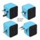 Szín: kék - 5 V-os univerzális átalakító utazási töltő tápadapter 4 USB-porttal Okostelefon gyorstöltés US UK EU AUS