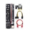Fekete szín - Ver009S Plus PCI-E Riser Card 60 cm USB 3.0 kábel PCIE 1X–16X grafikus kártya hosszabbító kábel PCIe