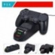 Kettős USB fogantyú, gyorstöltő dokkolóállomás állványtöltő PS4/PS4 Slim/PS4 Pro játékvezérlőhöz Gamepad