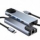 Szín: 5 az 1-ben - USB C hub HDMI-kompatibilis Rj45 100M VGA adapterhez OTG Thunderbolt 3 dokkoló PD TF SD jack 3,5 mm-es