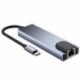 Szín: 5 az 1-ben - USB C hub HDMI-kompatibilis Rj45 100M VGA-adapter OTG Thunderbolt 3 dokkoló PD TF SD jack 3,5 mm-es Macbook