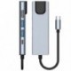 Szín: 5 az 1-ben - USB C hub HDMI-kompatibilis Rj45 100M VGA-adapter OTG Thunderbolt 3 dokkoló PD TF SD jack 3,5 mm-es Macbook