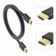 Szín: 2m - 4K 60Hz 3D 1080P nagysebességű mini HDMI-kompatibilis HDMI-kompatibilis kábel 1,2m 2m 3m dugós csatlakozó