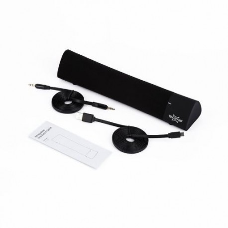 Fekete Mini Soundbar Kompakt hordozható vezeték nélküli sztereó HiFi Bluetooth-kompatibilis hangszóró