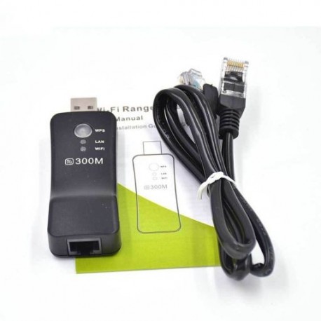 300 Mpbs USB vezeték nélküli WiFi Smart TV hálózati adapter Univerzális HDTV RJ45 Lan Port Repeater AP WPS Samsung LG Sony