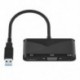 Fekete szín - USB 3.0 hub HDMII-kompatibilis VGA-hoz 3,5 mm-es audioadapterrel USB átalakító Huawei matebook X 13 Macbook