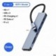 Szín: TF SD 7 portok - C típusú HDMI-kompatibilis USB Hét az egyben több interfész HUB Hub Hordozható fémadapter Multi