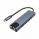 USB C HUB 3.0 USB C típusú adapterhez 4K HDMI-kompatibilis Type C hub USB Splitter 3 USB C dokkolóállomás RJ45 Macbook Pro