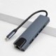 USB C HUB 3.0 USB C típusú adapterhez 4K HDMI-kompatibilis Type C hub USB Splitter 3 USB C dokkolóállomás RJ45 Macbook Pro