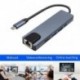 USB C HUB 3.0 USB C típusú adapterhez 4K HDMI-kompatibilis Type C hub USB Splitter 3 USB C dokkolóállomás RJ45 Macbook Pro
