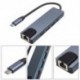 USB C HUB 3.0 USB C típusú adapterhez 4K HDMI-kompatibilis Type C hub USB Splitter 3 USB C dokkolóállomás RJ45 Macbook Pro