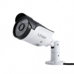 Szín: UK Plug - Leshp 960P HD vezetékes kültéri Ip66 vízálló 1,3 megapixeles kamera 6 db tömb lámpák támogatása
