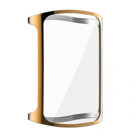 Szín: barna tok - Képernyővédő tok Fitbit Charge 5 Ultra vékony karóra védőburkolat Fitbit Charge5 Bumper Shell