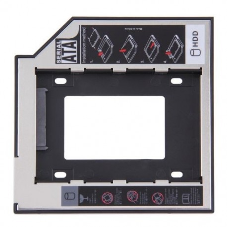 Kábel hossza: Egyéb - Univerzális 2.5 2. 9.5mm Ssd HD SATA merevlemez meghajtó HDD Caddy adapterrekesz CD-hez DVD-ROM