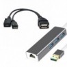 Szín: USB 3.0 FEKETE - 3 USB HUB LAN Ethernet adapter   OTG USB-kábel Fire Stick 2ND GEN vagy Fire TV3 TV Stick 1080P (full