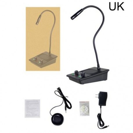 Szín: UK Plug - Banki kaputelefon rendszer kétirányú ablakos kaputelefon hangszóró gyógyszertár magas tisztaságú