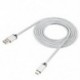 Szín: ezüst - LESHP Tartós, könnyű, biztonságos fém héj, nylon fonott, nagy áramerősségű USB3.0A-C típusú USB
