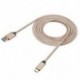 Szín: ezüst - LESHP Tartós, könnyű, biztonságos fém héj, nylon fonott, nagy áramerősségű USB3.0A-C típusú USB