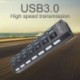 Szín: 7 portos EU-val - USB Hub 3.0 Hub USB 3 0 Multi USB Splitter USB 3 Hab Használja Tápadapter USB 2.0 Hub 4/7 port