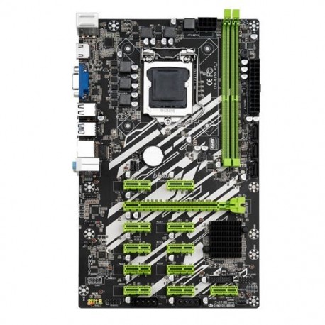 Csomag: Alaplapok - B250 ETH Mining alaplap 12GPU 16XPCIE-USB3.0 grafikus kártyahely LGA1151 Támogatja a DDR4 2666MHz PC RAM