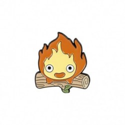 Fém színe: XZ3728 - 10 DB / LOT Calcifer Zománc Pin Egyedi Fire Elf japán anime fibulák Anime bross hajtóka jelvény