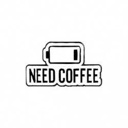 Fém színe: XZ2770 - 10 DB / LOT Coffee Mind Enamel Pin Thinking Progress Bar Jelvény Coffee Life Bross Egyedi hajtóka tűs