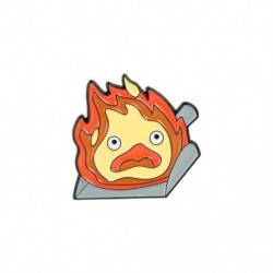 Fém színe: XZ3729 - 10 DB / LOT Gyermekkori Anime Zománc Pin Sárkány Haku Chihiro Szén Calcifer Jiji Bross Cseppjelvény