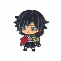 Fém színe: XZ5736 - 10 DB / LOT Demon Slayer Chibi zománctű egyedi bross Tanjirou Nezuko Zenitsu Inosuke Giyuu hajtóka