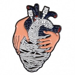 Fém színe: XZ2194 - Szív bross Koponya Bross Szivárvány Védelem Szív Óceán Szív Összetört Szerelem Szív