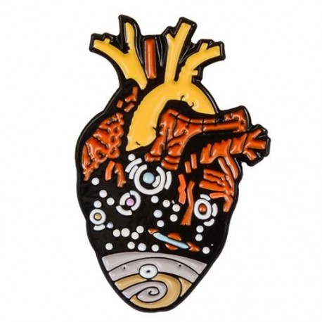 Fém színe: XZ2197 - Szív bross Koponya Bross Szivárvány Védelem Szív Óceán Szív Összetört Szerelem Szív