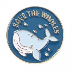 Fém színe: XZ4693 - Bálna bross Tengeri állat bross Save Ocean Save Bálnazománc Ruházati Kiegészítők Hátizsák Bross