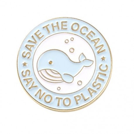 Fém színe: XZ4695 - Bálna bross Tengeri állat bross Save Ocean Save Bálnazománc Ruházati Kiegészítők Hátizsák Bross