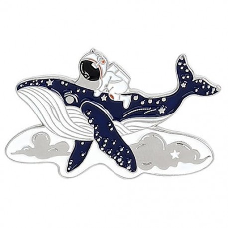 Fém színe: XZ2978 - Bálna bross Tengeri állat bross Save Ocean Save Bálnazománc Ruházati Kiegészítők Hátizsák Bross