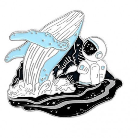 Fém színe: XZ3015 - Bálna bross Tengeri állat bross Save Ocean Save Bálnazománc Ruházati Kiegészítők Hátizsák Bross