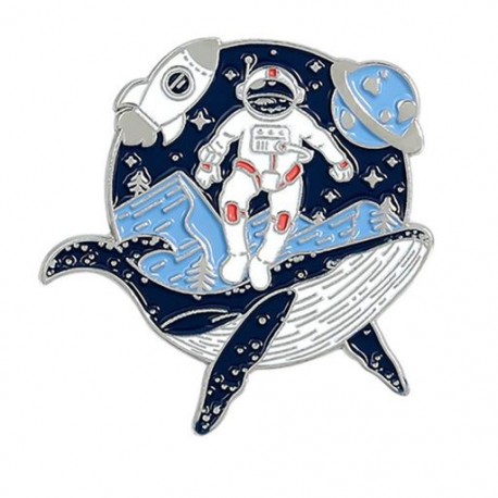 Fém színe: XZ3174 - Bálna bross Tengeri állat bross Save Ocean Save Bálnazománc Ruházati Kiegészítők Hátizsák Bross