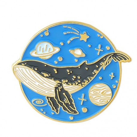 Fém színe: XZ3678 - Bálna bross Tengeri állat bross Save Ocean Save Bálnazománc Ruházati Kiegészítők Hátizsák Bross