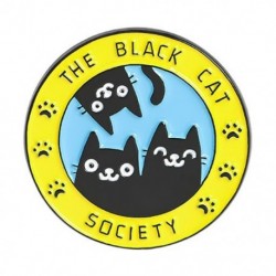 Fém színe: XZ3285 - Rajzfilm Macska Mancs Bross Cica Kávé Csillag Macska Ábécé Kerek Olajötvözet Ruházat