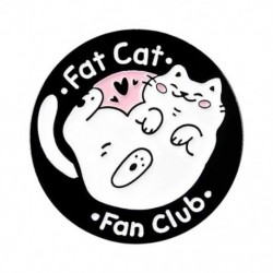 Fém színe: XZ2531 - Rajzfilm Macska Mancs Bross Cica Kávé Csillag Macska Ábécé Kerek Olajötvözet Ruházat