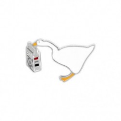 Fém színe: XZ3103 - 10Styles Honk Honk Zománctű Egyedi pajkos liba brosstáska hajtóka Rajzfilm Vicces Állatjelvény