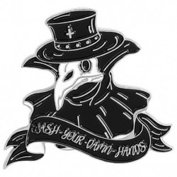 Fém színe: XZ2991 - Pestis orvos csőrötvözet cowboy jelvény kreatív vad varjú bross tű Rajzfilm bross hajtóka tűk