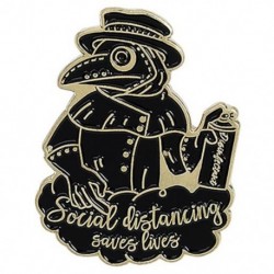 Fém színe: XZ2994 - Pestis orvos csőrötvözet cowboy jelvény kreatív vad varjú bross tű Rajzfilm bross hajtóka tűk