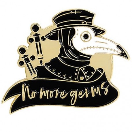 Fém színe: XZ2996 - Pestis orvos csőrötvözet cowboy jelvény kreatív vad varjú bross tű Rajzfilm bross hajtóka tűk