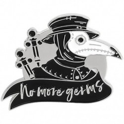 Fém színe: XZ2997 - Pestis doktor csőrötvözet cowboy jelvény Kreatív vad varjú bross tű Rajzfilm bross hajtóka tűk