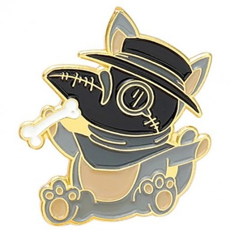 Fém színe: XZ3604 - Pestis doktor csőrötvözet cowboy jelvény Kreatív vad varjú bross tű Rajzfilm bross hajtóka tűk