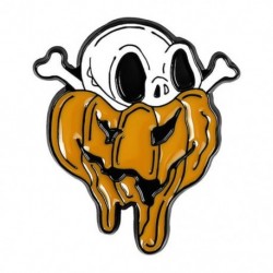 Fém színe: XZ3111 - Varázsló sapka bross Kreatív varázsló macska Halloween boszorkány tök alakú bross ruházat