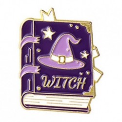 Fém színe: XZ3888 - Varázsló sapka bross Kreatív varázsló macska Halloween boszorkány tök alakú bross ruházat