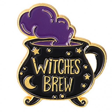 Fém színe: Xz4051 - Varázsló sapka bross Kreatív varázsló macska Halloween boszorkány tök alakú bross ruházat