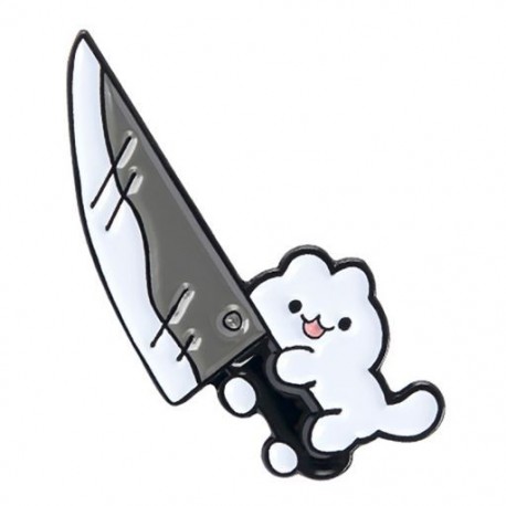 Fém színe: XZ2561 - Állatkés bross macska kacsa róka béka nyúl pingvin bérgyilkos fogantyú ruházati kiegészítők