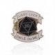 Fém színe: CC1148 - D20 oldalú kocka Dungeons és Dragons Zománc Pin LADY LUCK, SMILE ON ME Bross Cseppjelvény nőknek